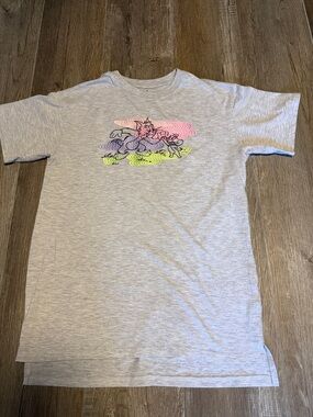 Freeze Gray Short Sleeve Tee with Pink & Neon Yellow Graphic